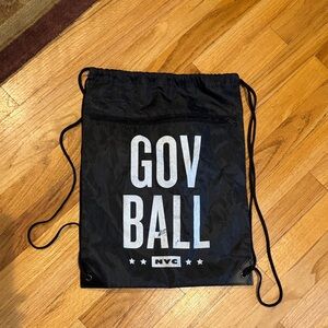 Drawstring bag with GOV BALL NYC The Governors Ball Music Festival Nylon